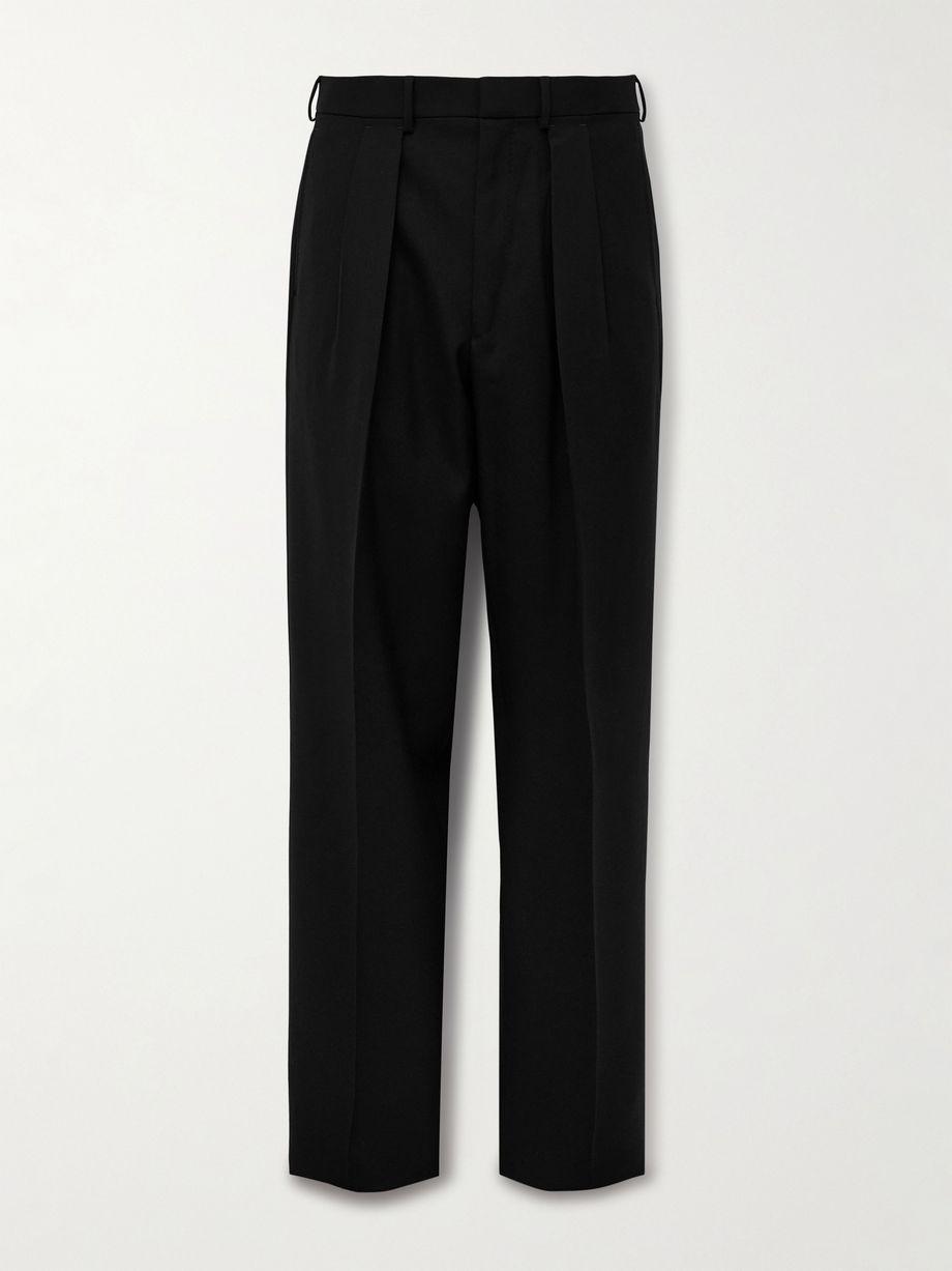 Straight-Leg Pleated Wool-Crepe Suit Trousers by TOM FORD