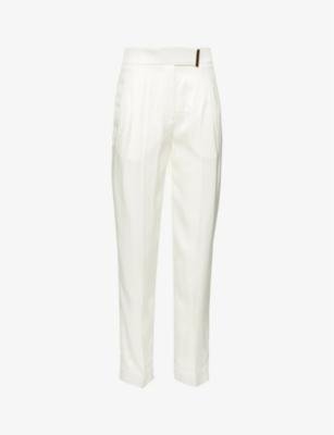 Straight-leg high-rise wool trousers by TOM FORD