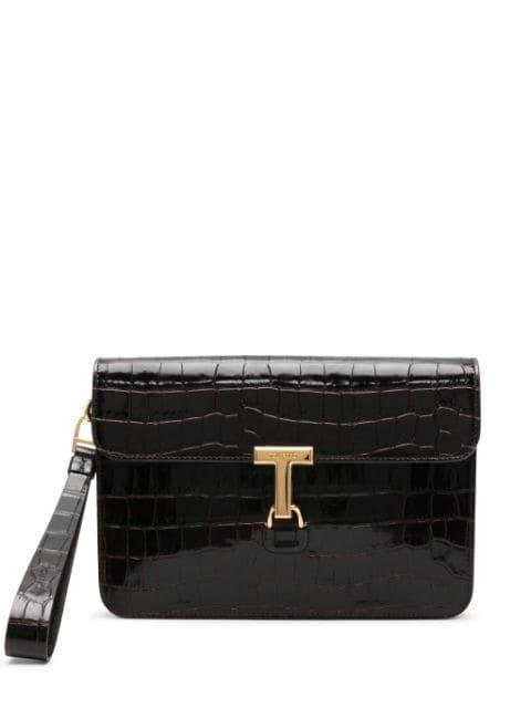 T Pin leather clutch bag by TOM FORD