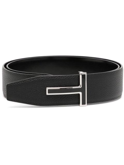 T-buckle leather belt by TOM FORD