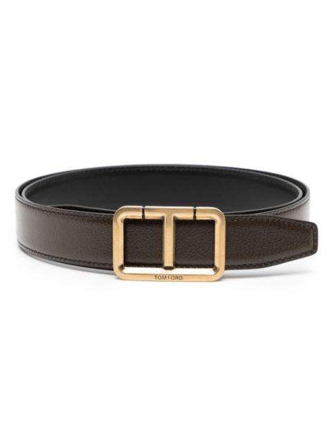 T-buckle leather belt by TOM FORD