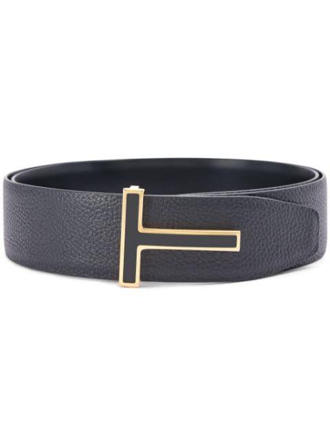 T-buckle leather belt by TOM FORD