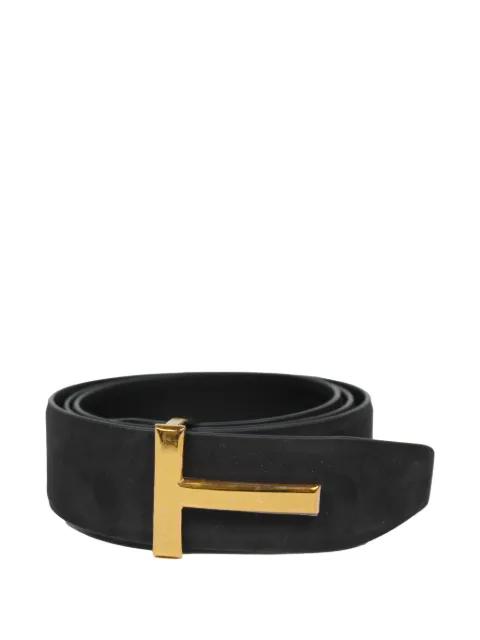 T-buckle leather belt by TOM FORD