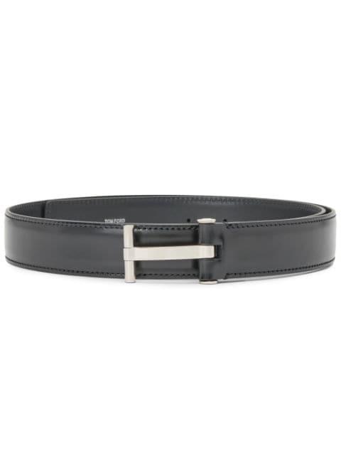 T-buckle leather belt by TOM FORD