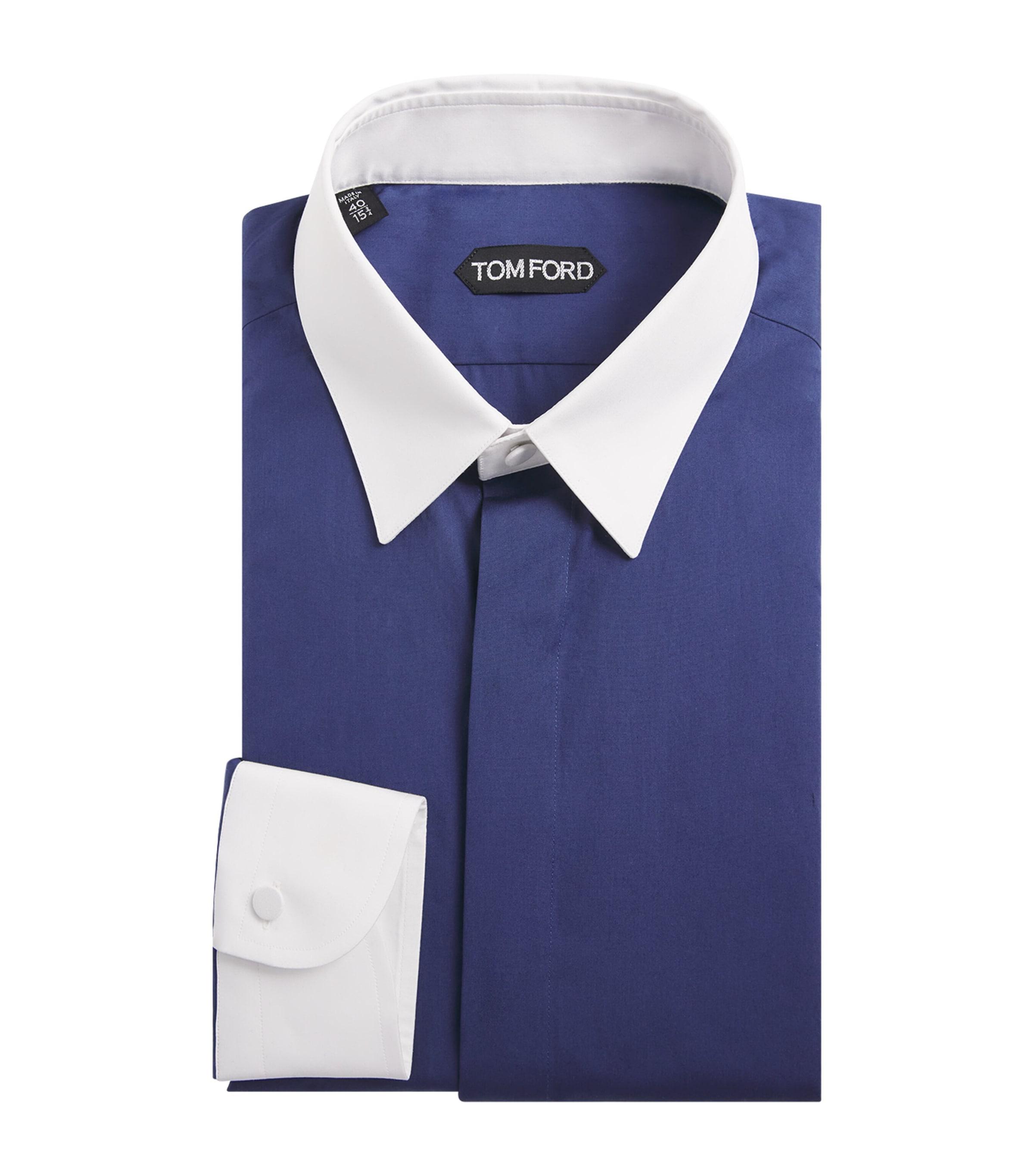 TOM FORD Cotton Contrast Collar and Cuffs Shirt by TOM FORD