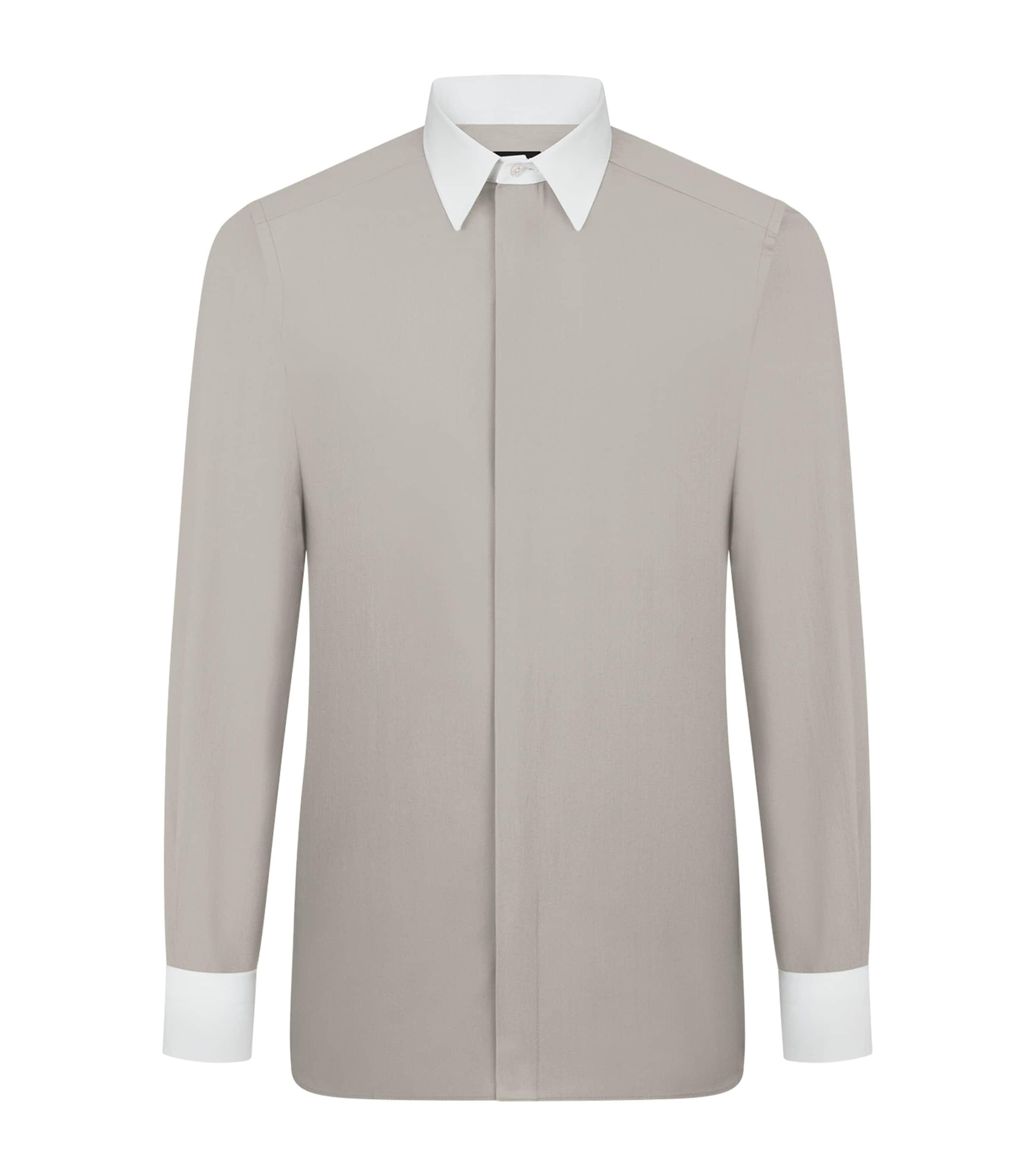 TOM FORD Cotton Contrast-Trim Shirt by TOM FORD
