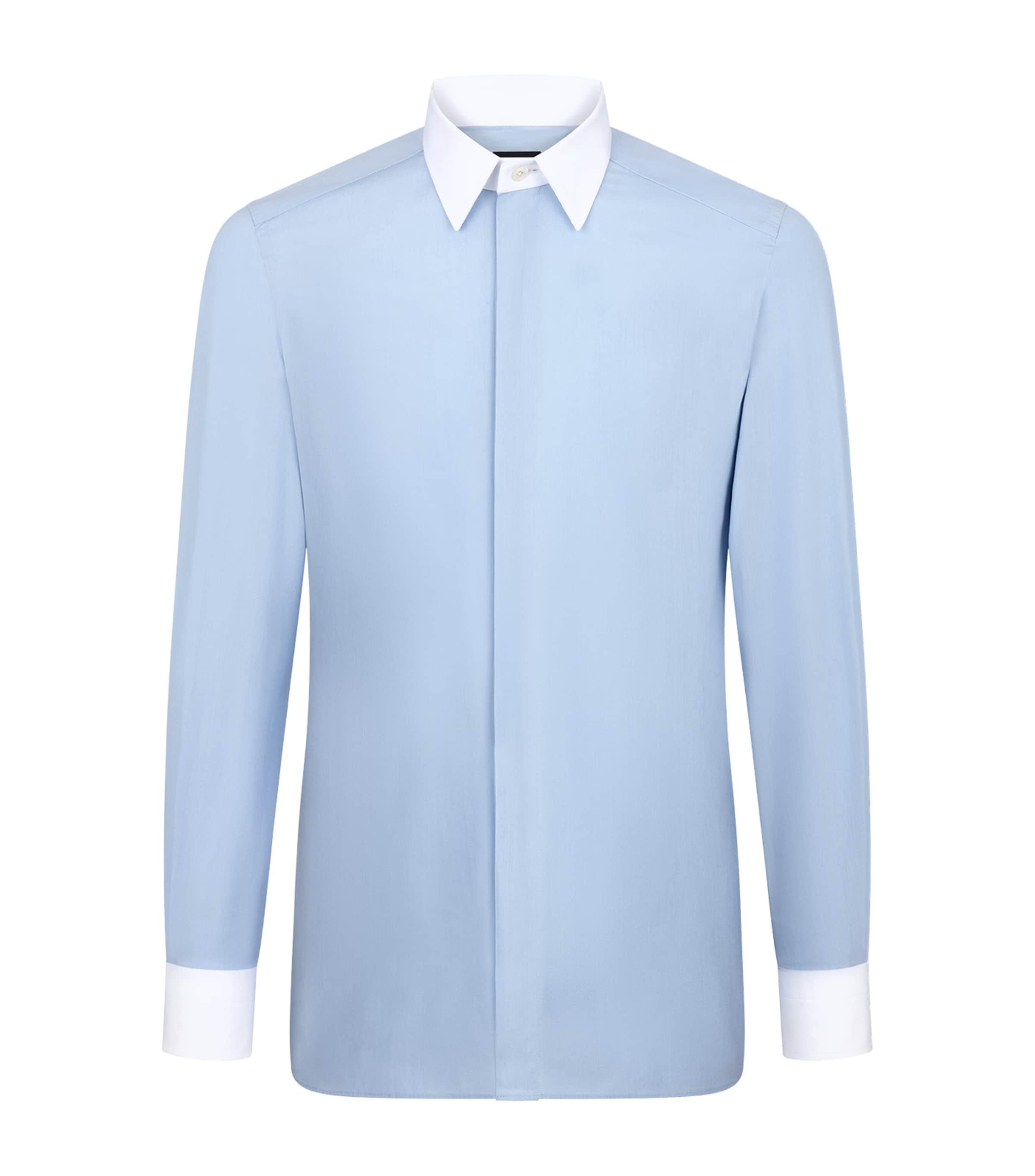 TOM FORD Cotton Contrast-Trim Shirt by TOM FORD