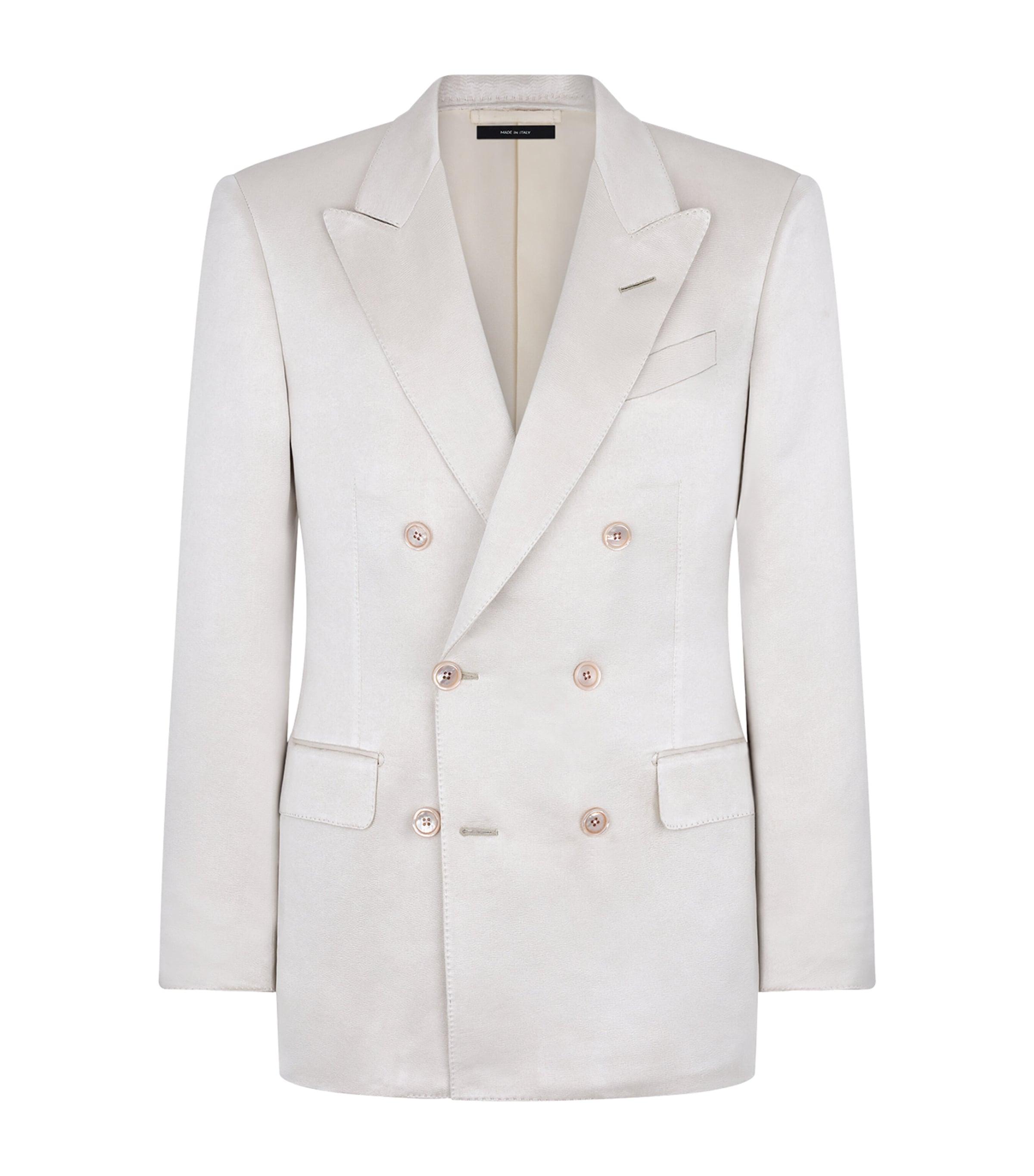 TOM FORD Cotton-Silk Double-Breasted Blazer by TOM FORD