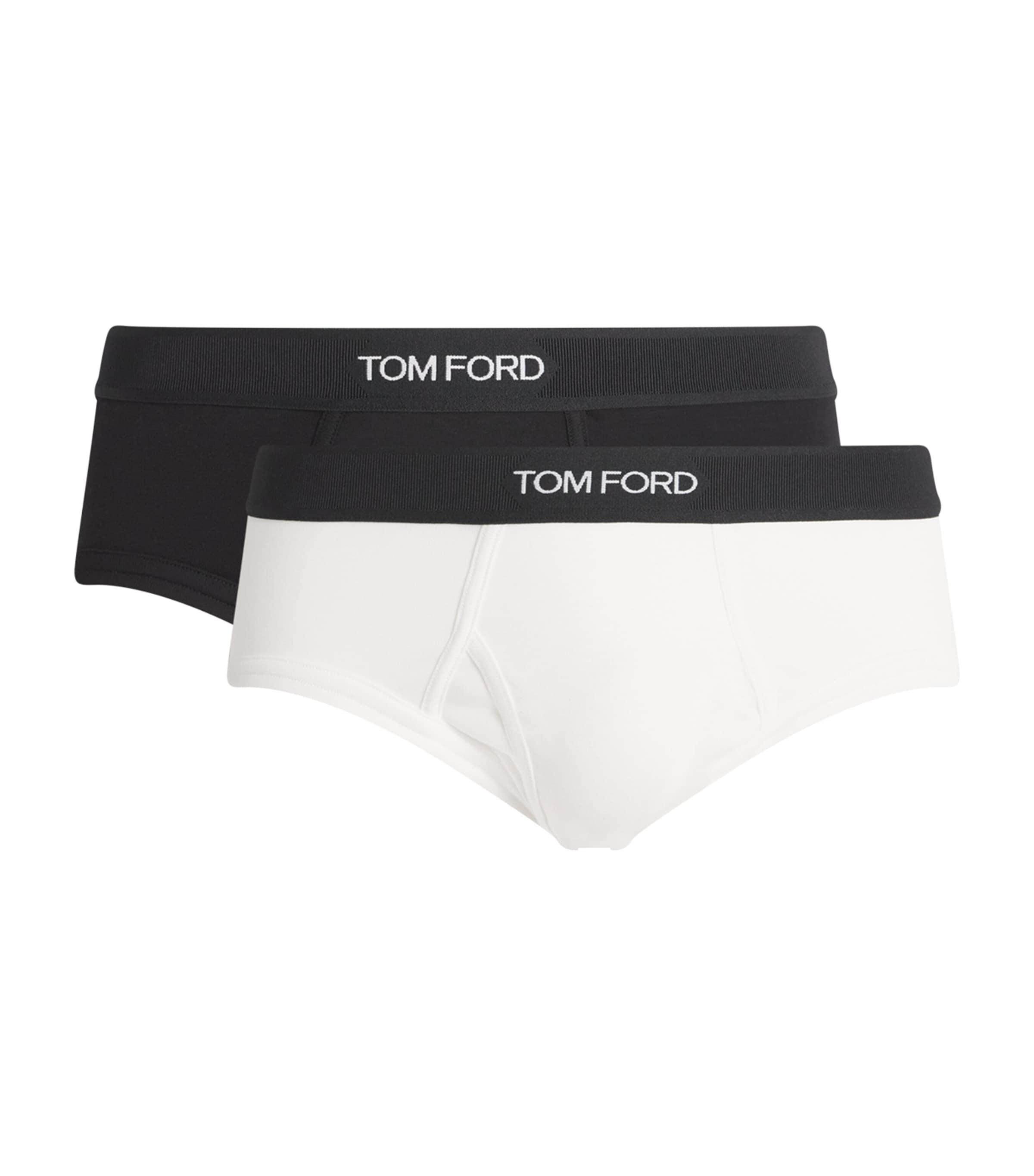 TOM FORD Cotton-Stretch Logo Briefs (Pack of 2) by TOM FORD