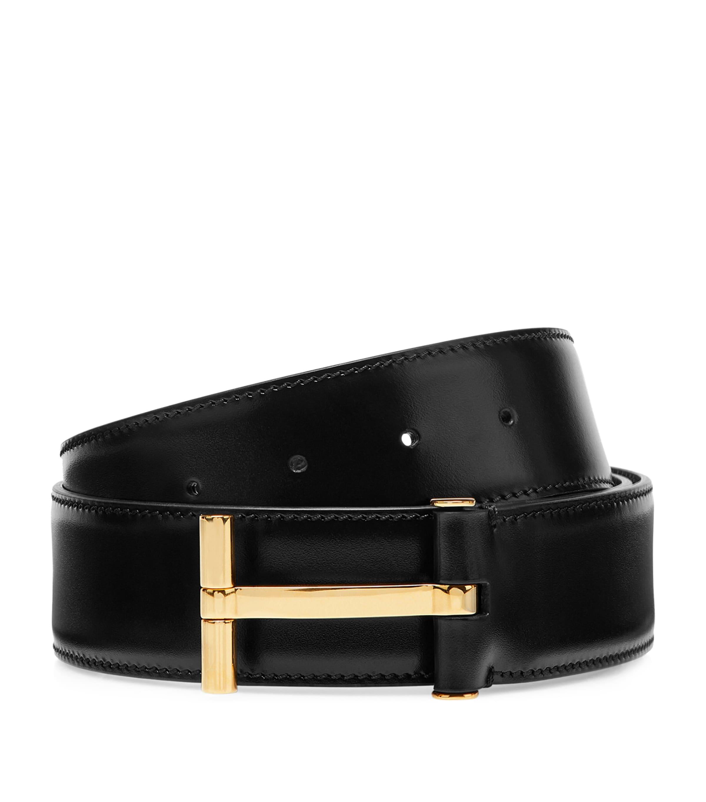 TOM FORD Leather Classic T Belt by TOM FORD