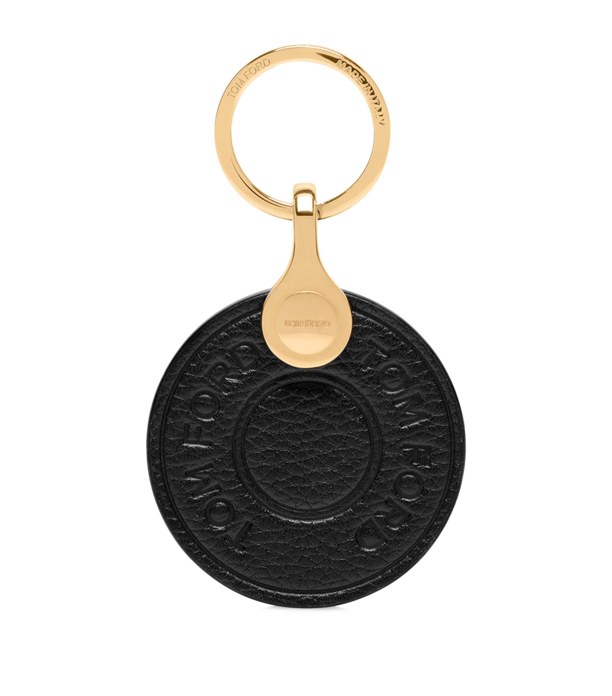 TOM FORD Leather Logo Disk Keyring by TOM FORD