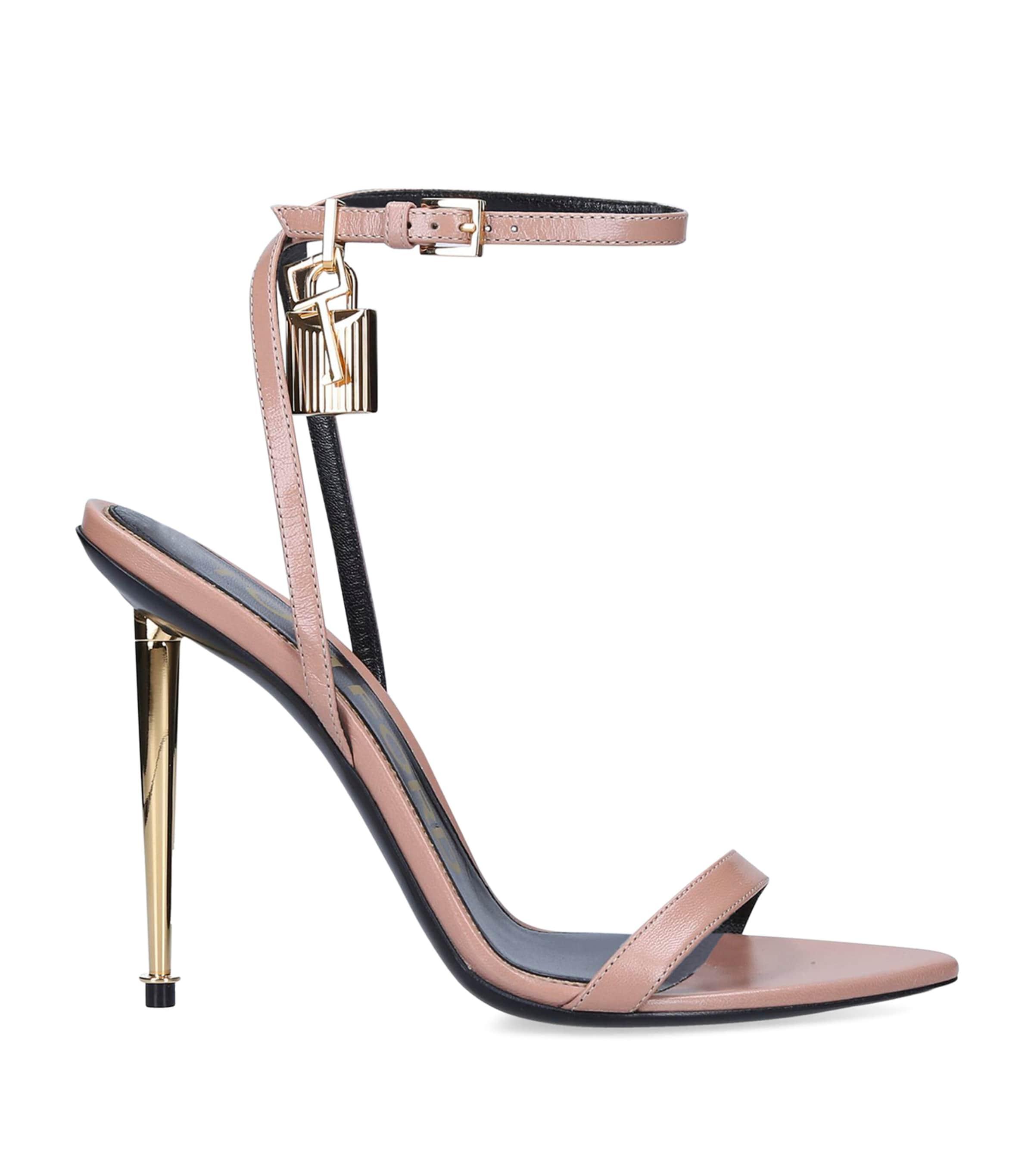 TOM FORD Leather Padlock Sandals 105 by TOM FORD