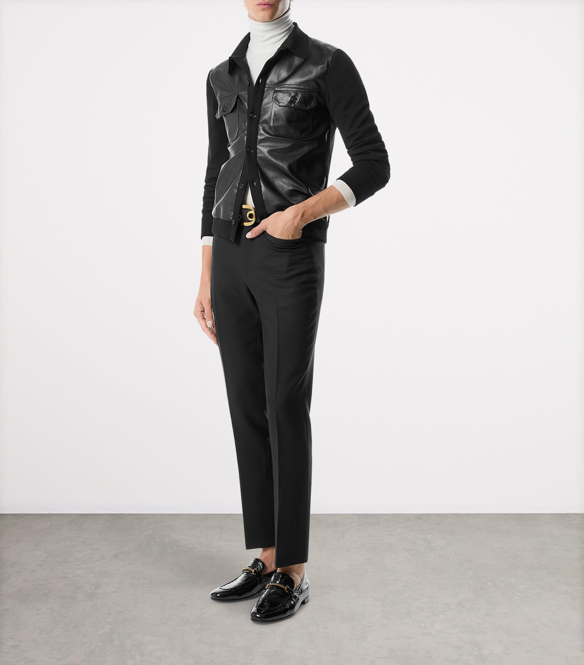 TOM FORD Leather-Wool Shirt by TOM FORD