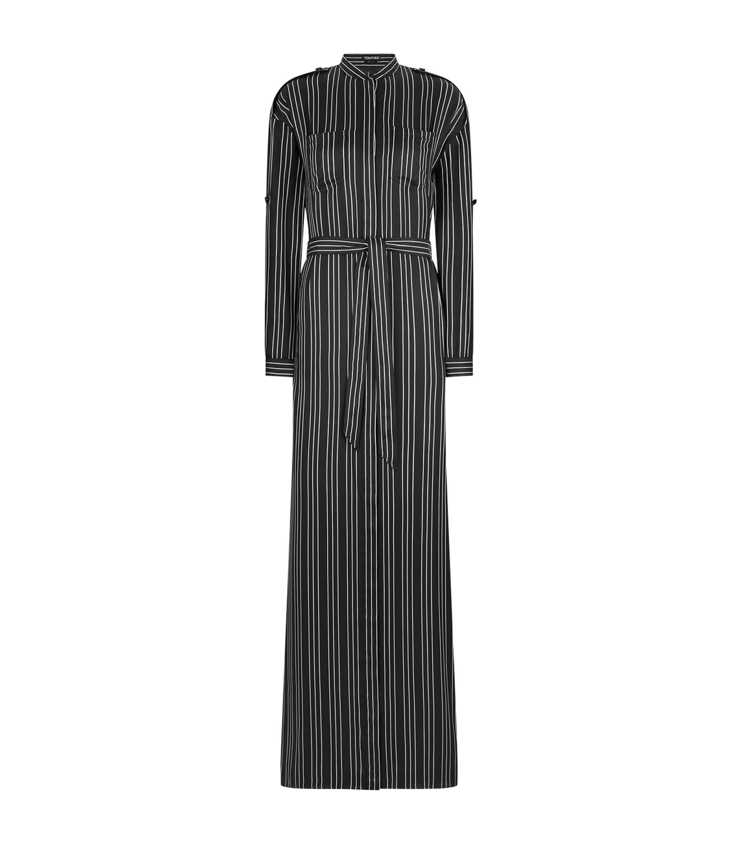 TOM FORD Silk Stripe Maxi Shirt Dress by TOM FORD