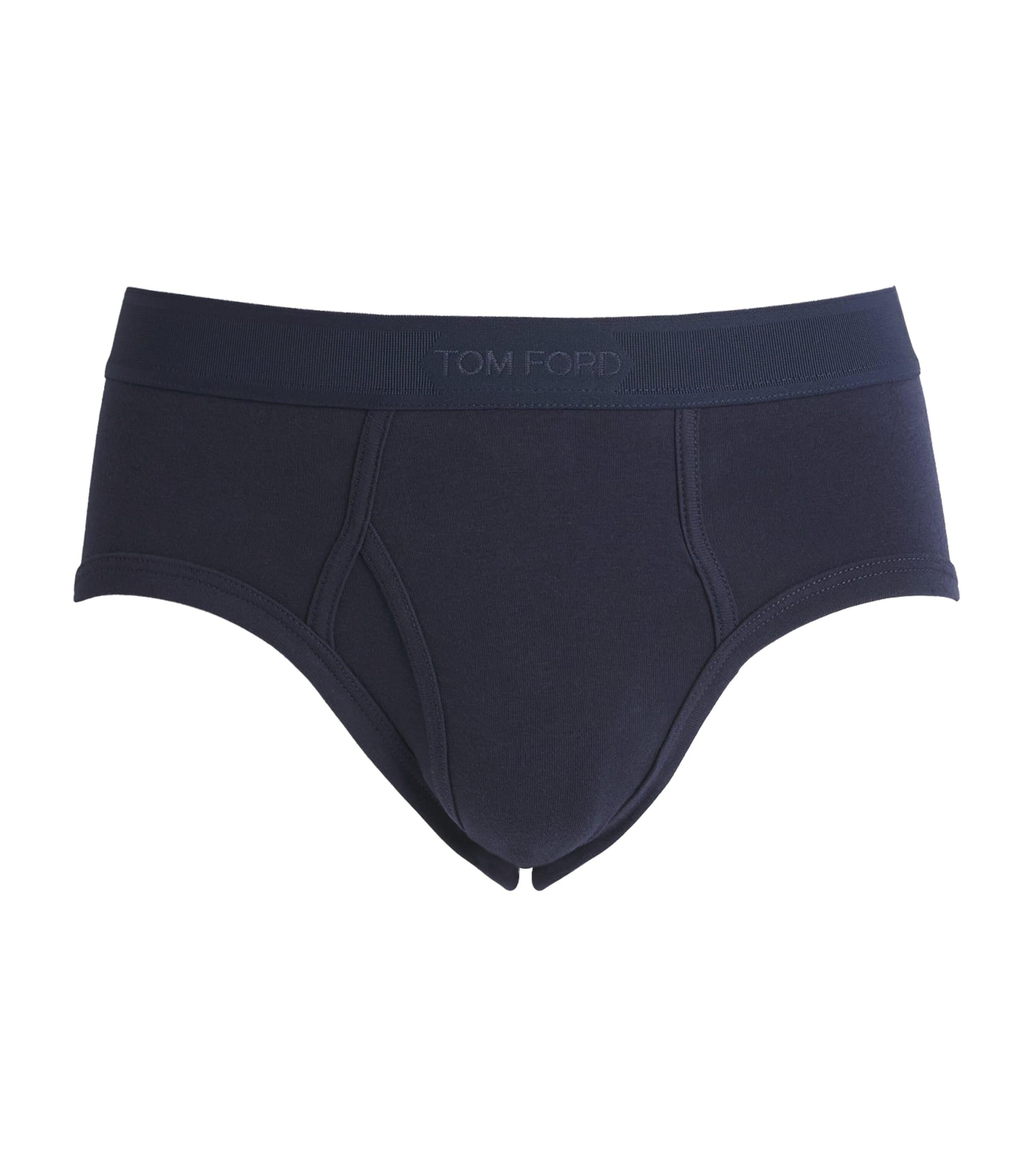 TOM FORD Stretch-Cotton Logo Briefs by TOM FORD