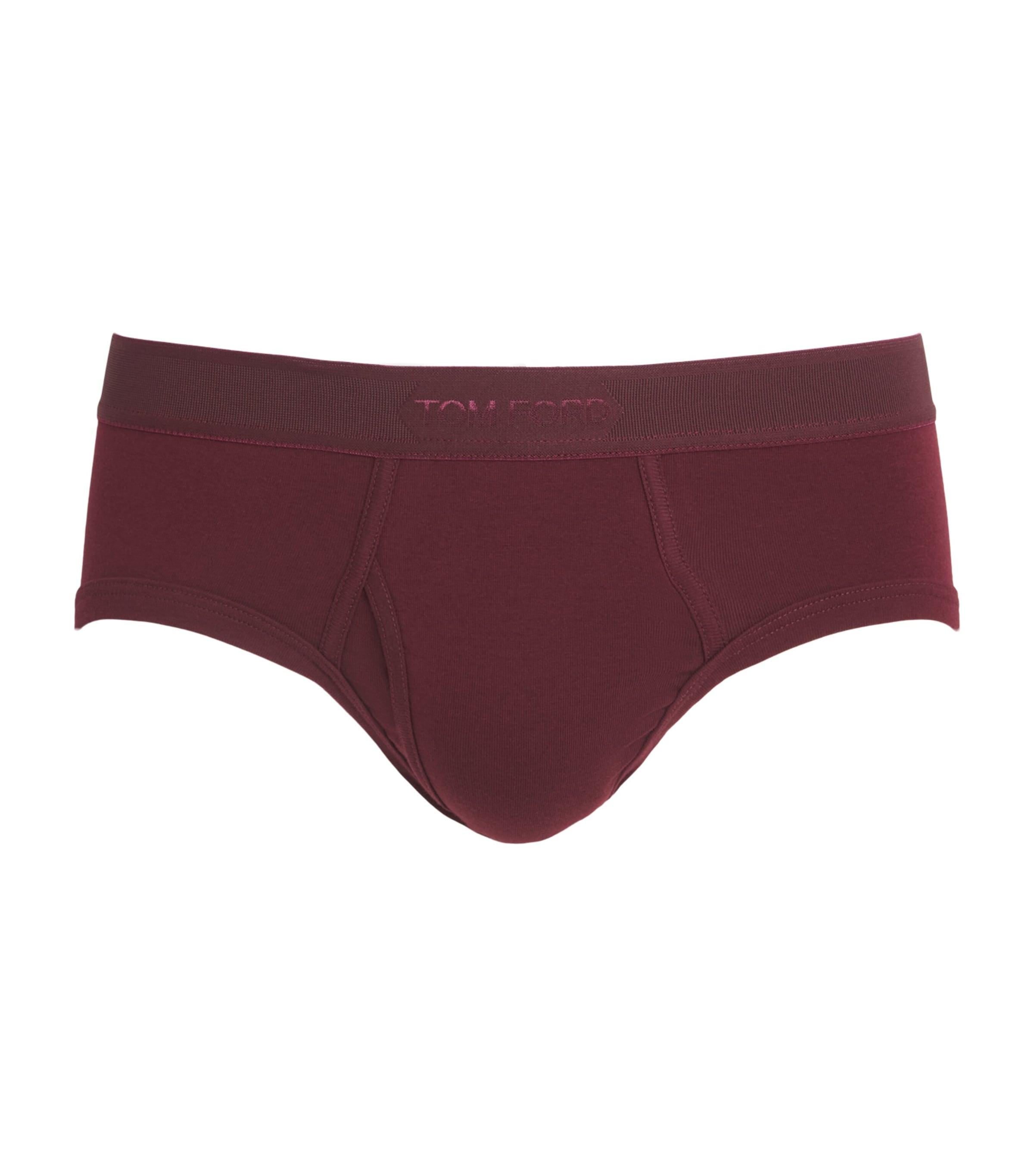 TOM FORD Stretch-Cotton Logo Briefs by TOM FORD