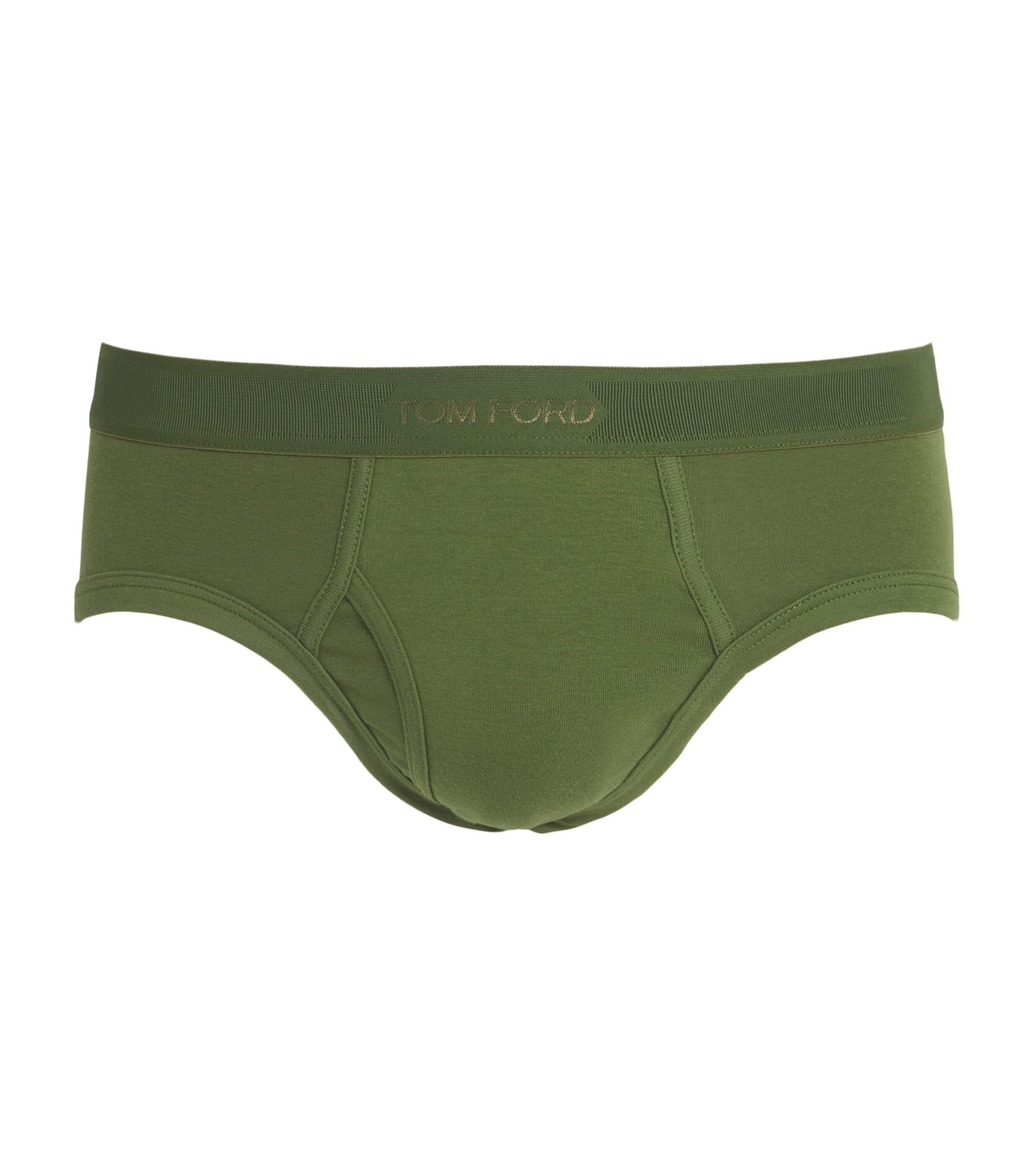 TOM FORD Stretch-Cotton Logo Briefs by TOM FORD