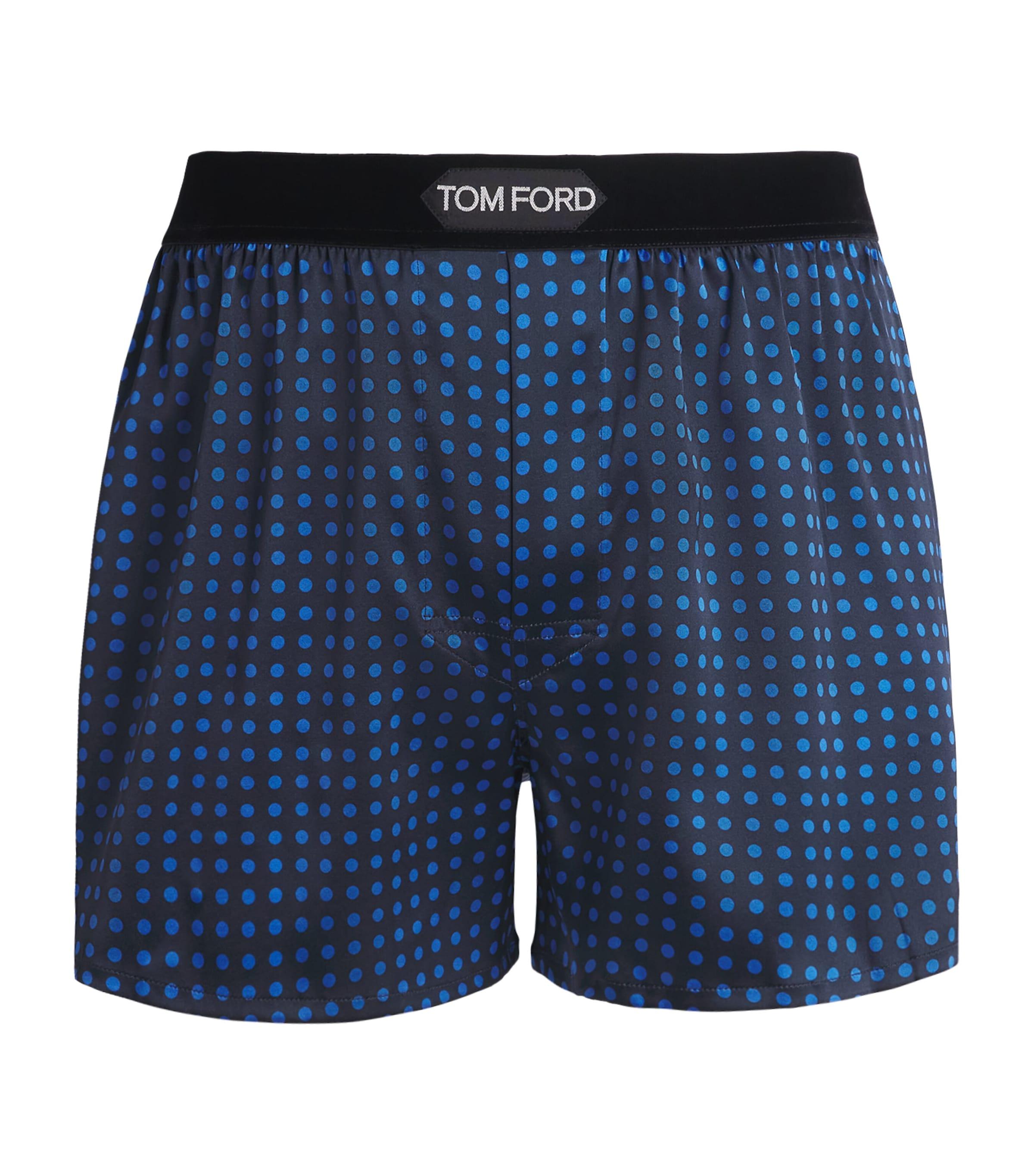 TOM FORD Stretch-Silk Printed Boxer Shorts by TOM FORD