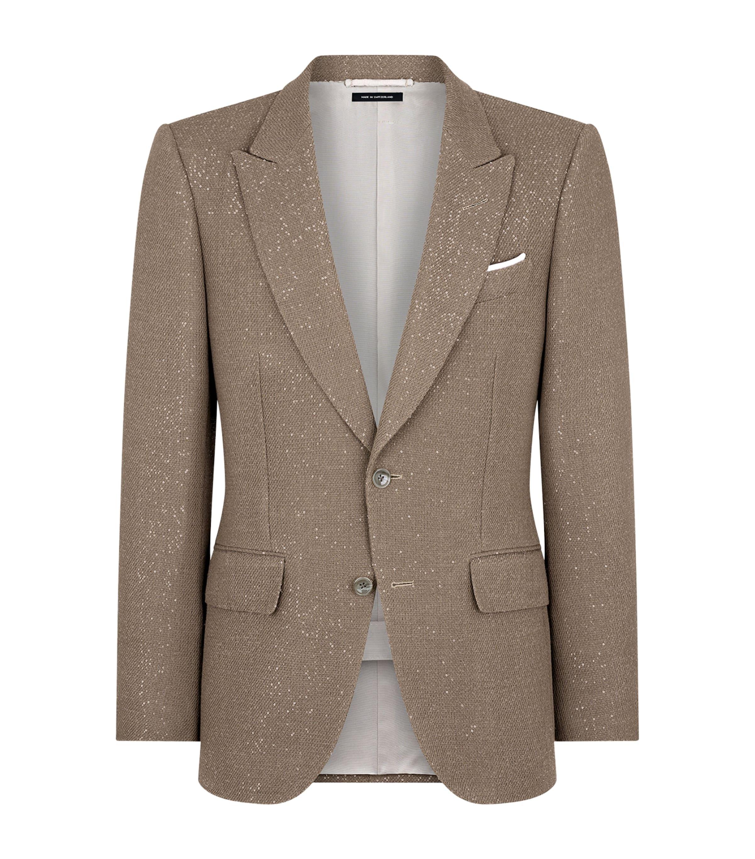 TOM FORD Virgin Wool-Blend Sequinned Blazer by TOM FORD