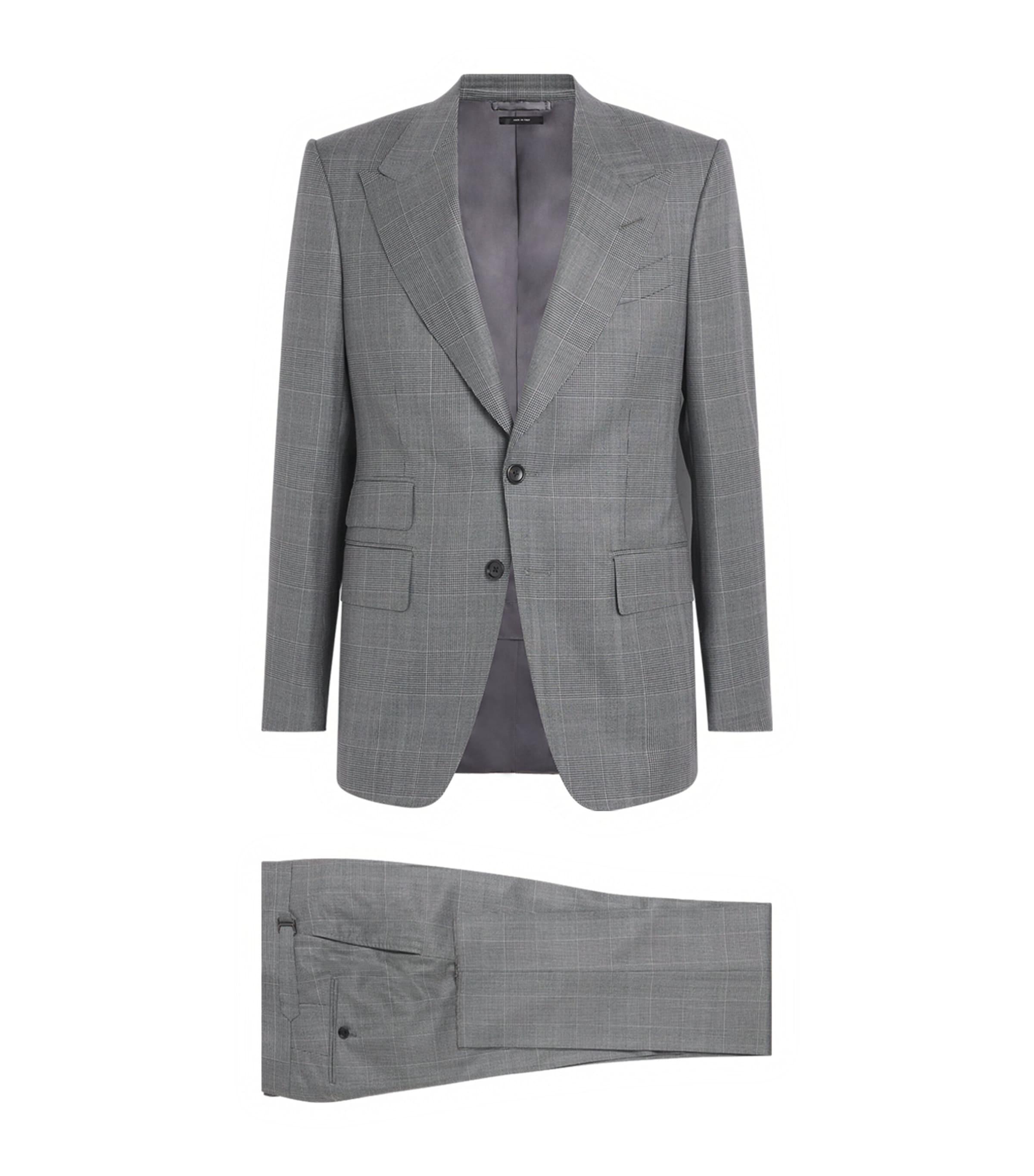 TOM FORD Wool Check Shelton 2-Piece Suit by TOM FORD