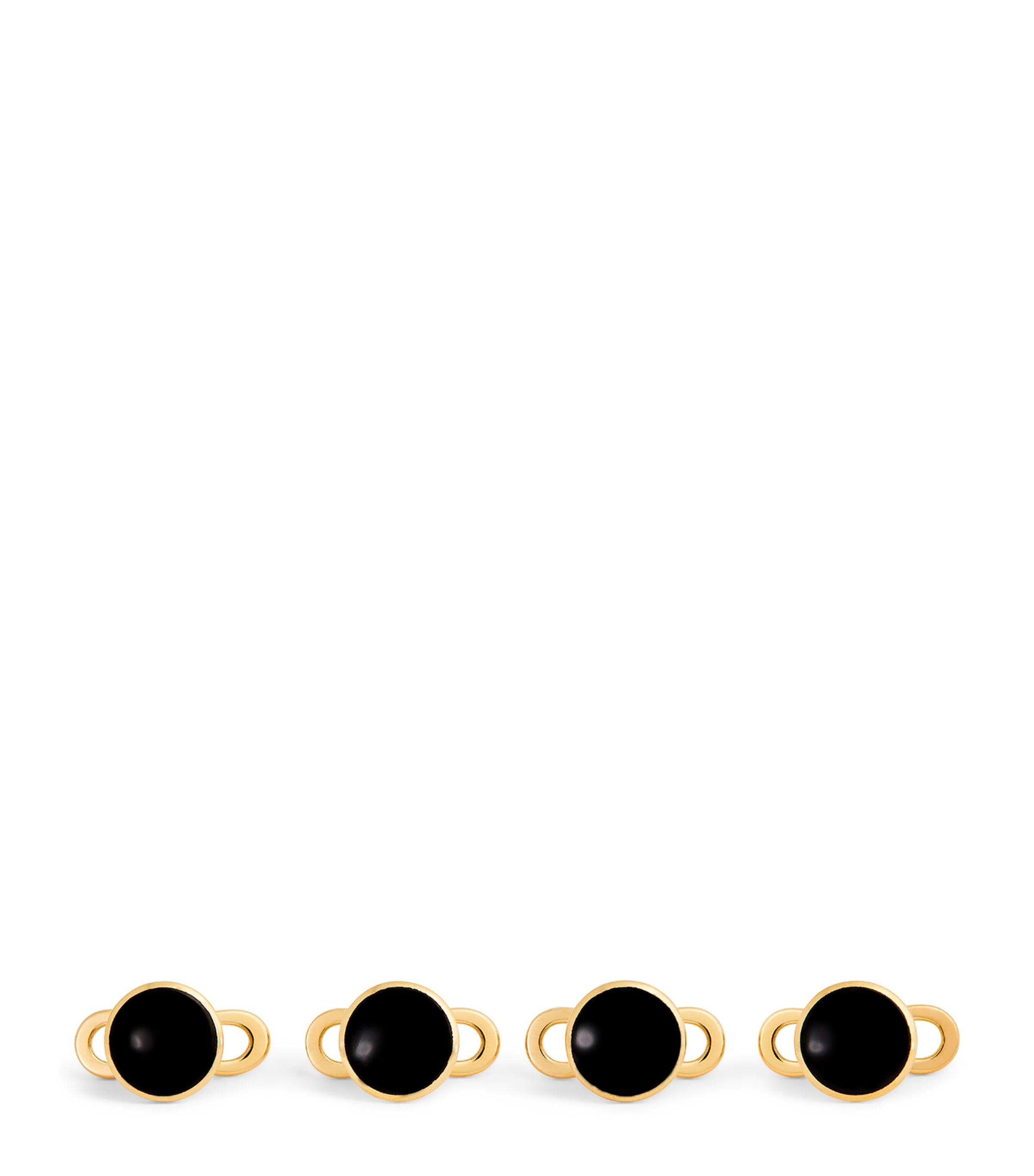 TOM FORD Yellow Gold and Onyx Cufflinks by TOM FORD