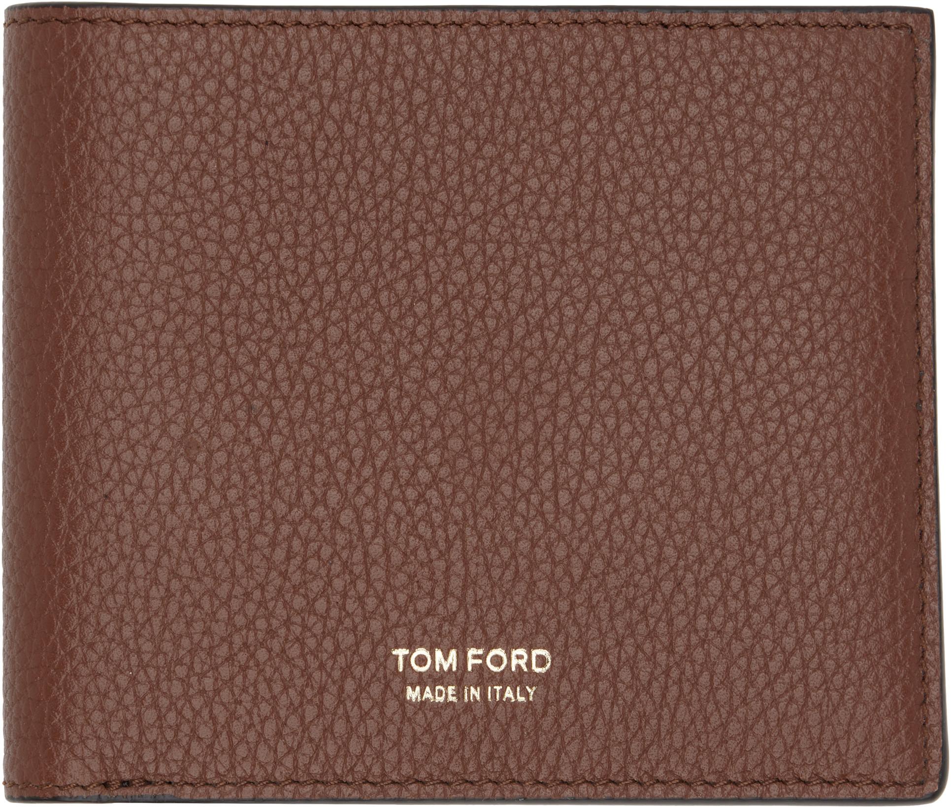 Tan Grain Leather Classic Bifold Wallet by TOM FORD