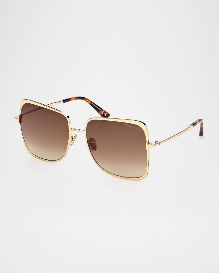 Tara 57mm Metal Square Sunglasses by TOM FORD