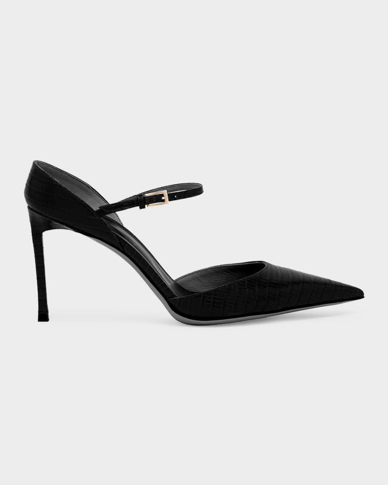 Tejus 85mm Croc-Embossed Leather Mary Jane Pumps by TOM FORD