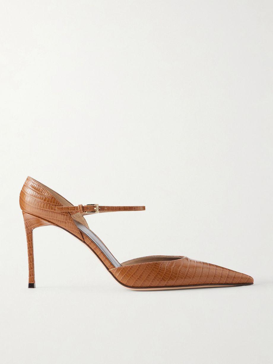 Tejus snake-effect leather pumps by TOM FORD