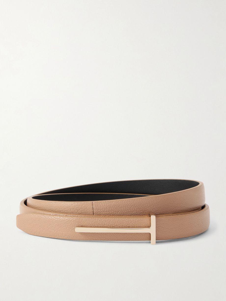 Textured-leather belt by TOM FORD