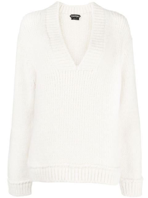 V-neck wool jumper by TOM FORD