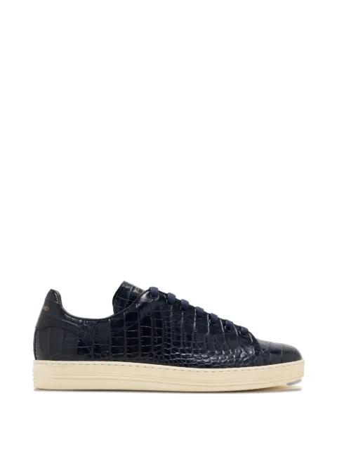 Warwick alligator-print leather sneakers by TOM FORD