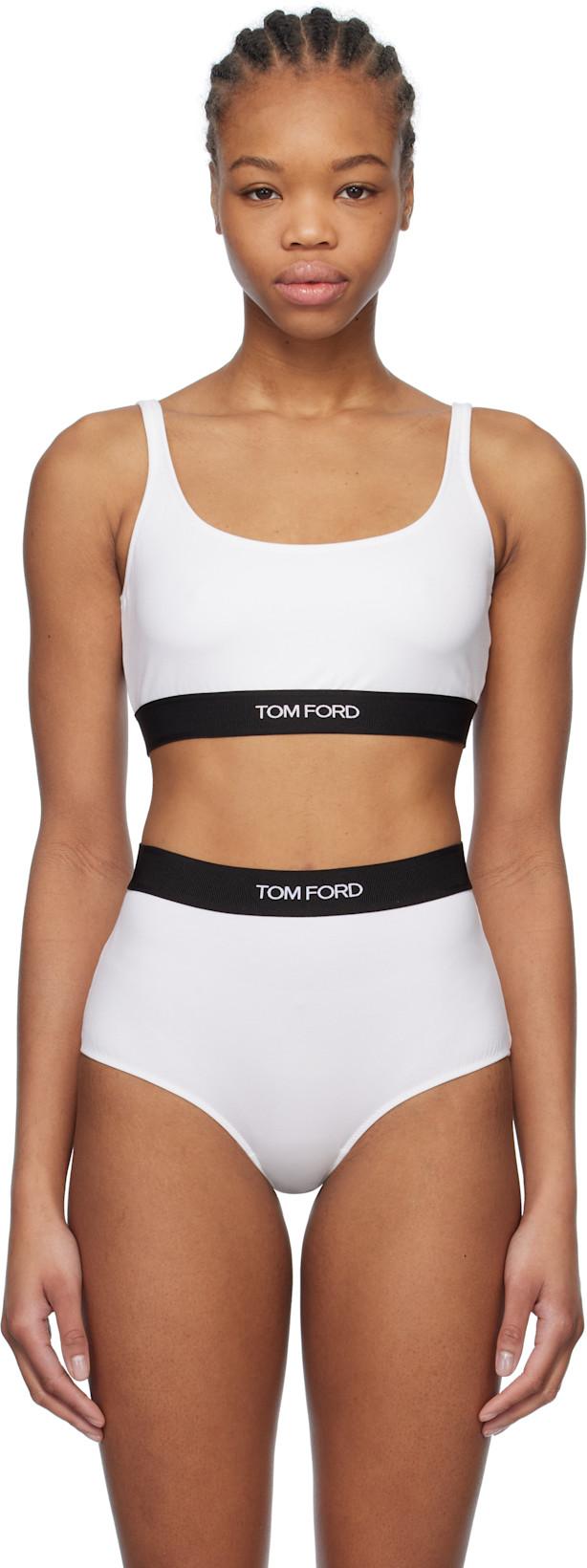 White Modal Signature Bralette by TOM FORD