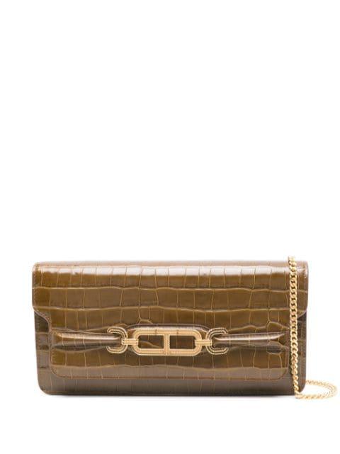 Whitney crocodile-embossed shoulder bag by TOM FORD