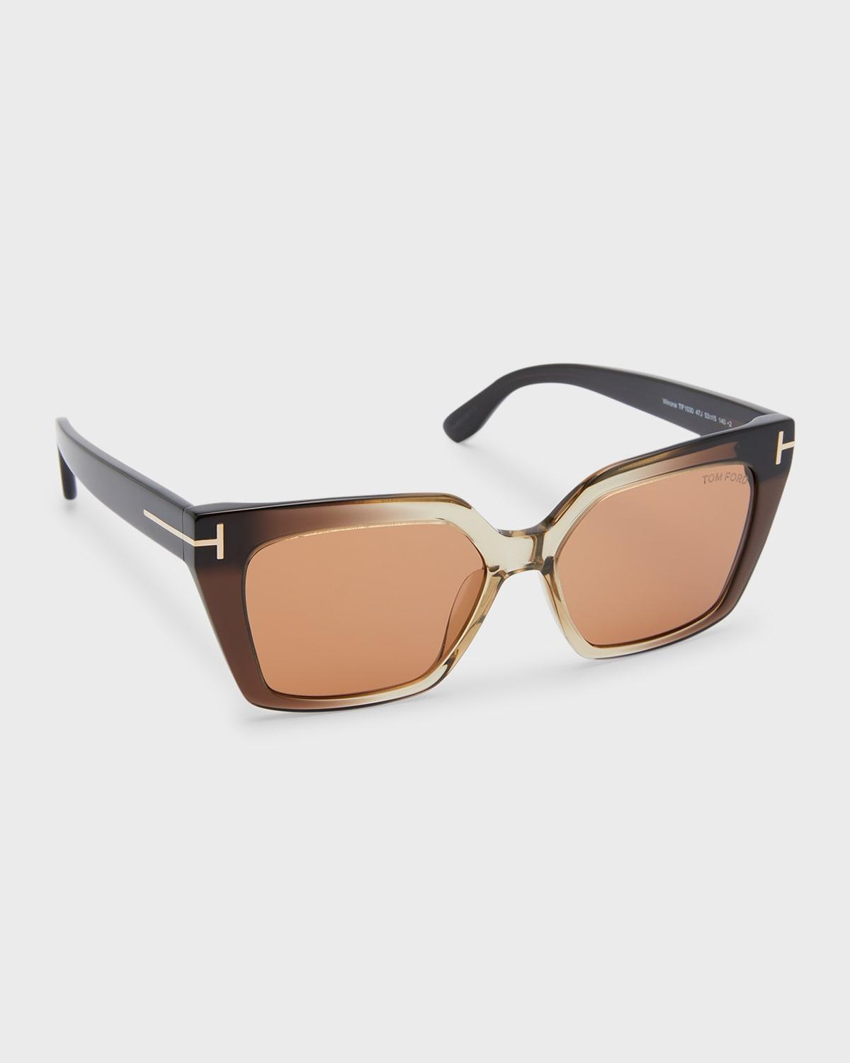 Winona Acetate T-Logo Cat-Eye Sunglasses by TOM FORD