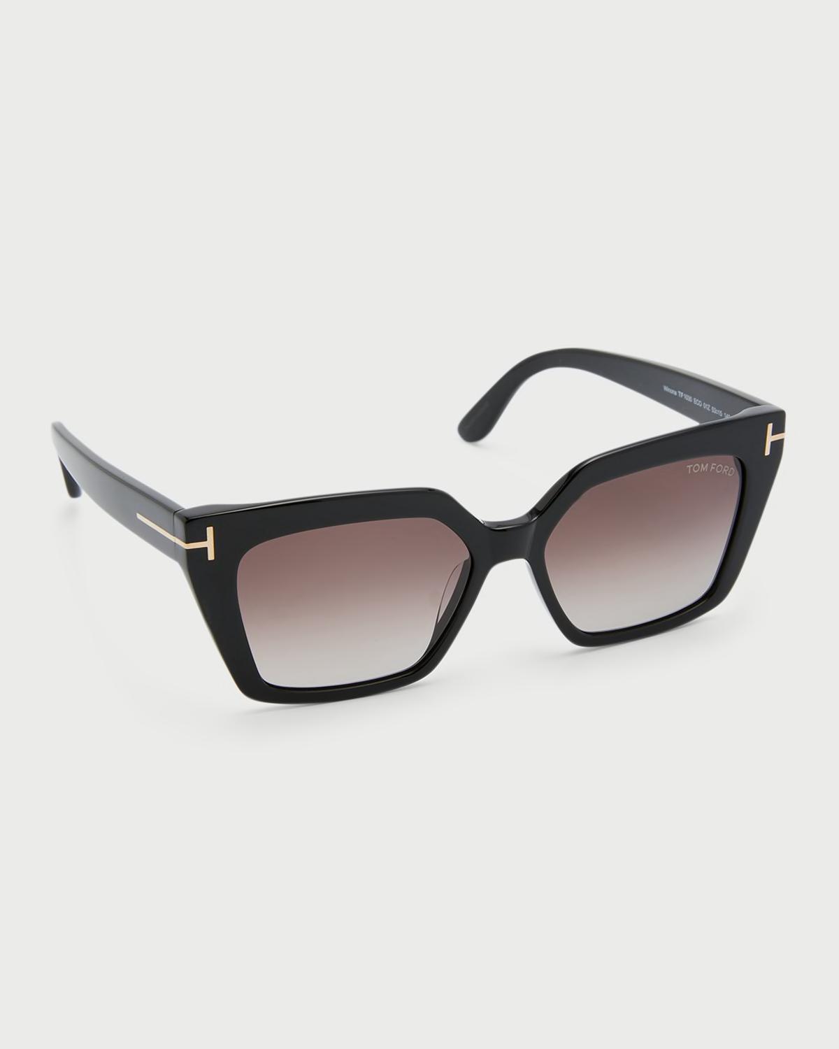 Winona Acetate T-Logo Cat-Eye Sunglasses by TOM FORD