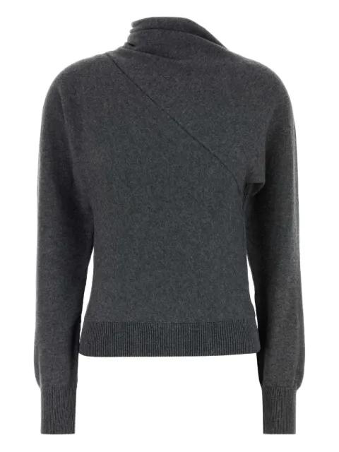 asymmetric-neck sweater by TOM FORD