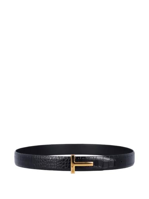 buckle-logo reversible belt by TOM FORD