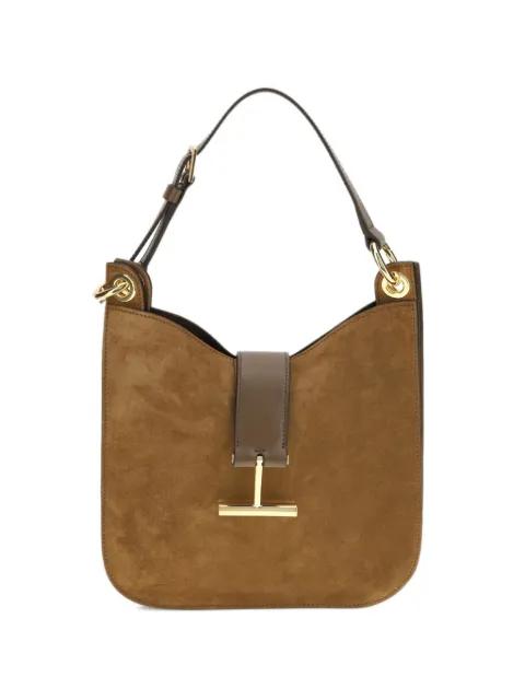 buckle smooth calf suede shoulder bag by TOM FORD