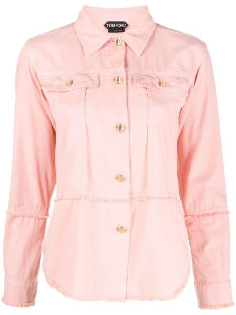 button-front denim shirt by TOM FORD