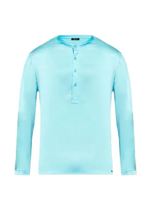 button-placket pajama top by TOM FORD