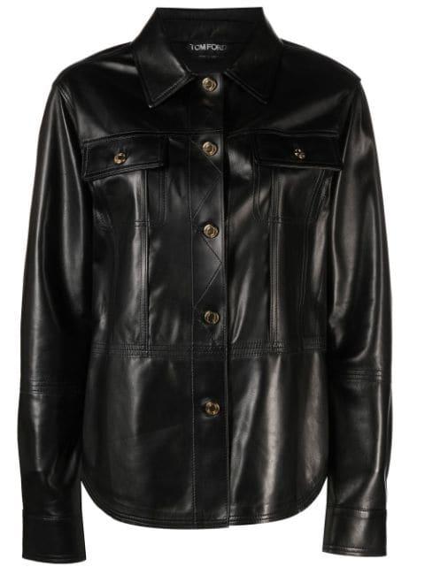 calf-leather shirt by TOM FORD