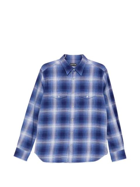 checked-pattern shirt by TOM FORD