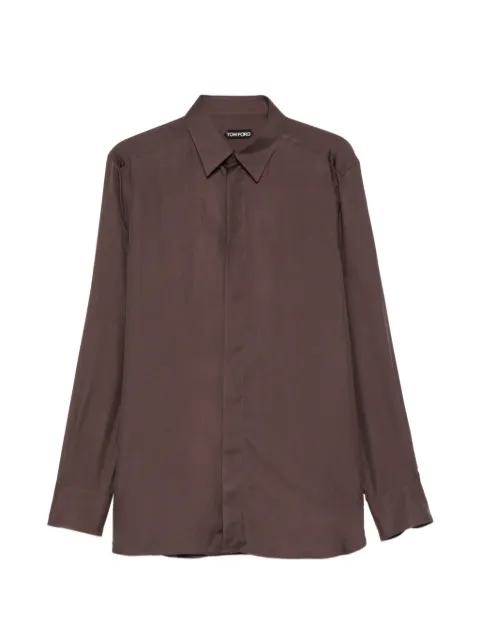 concealed-fastening long-sleeve shirt by TOM FORD