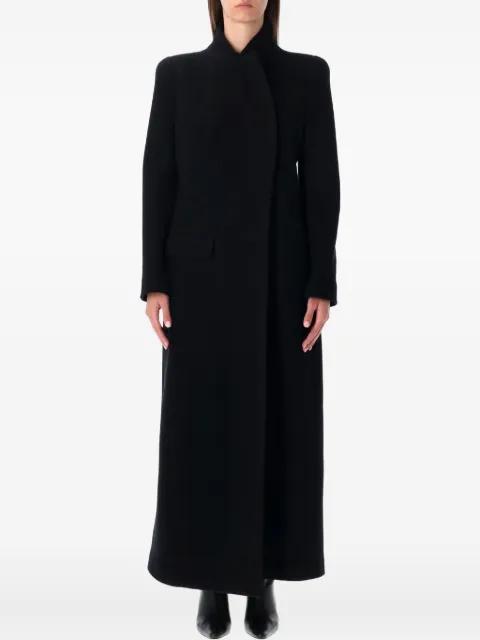 concealed-fastening virgin-wool coat by TOM FORD