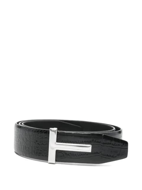 croc-effect belt by TOM FORD