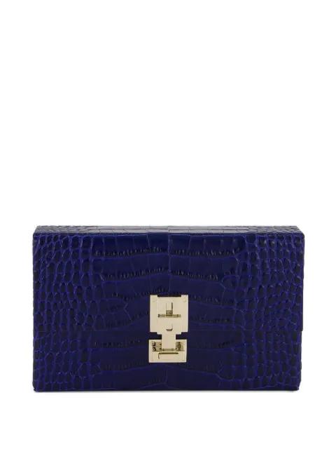 crocodile-effect leather clutch by TOM FORD