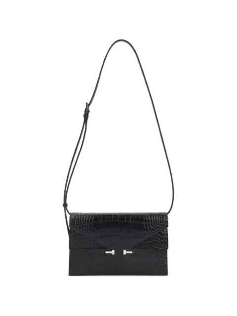 crocodile-effect shoulder bag by TOM FORD