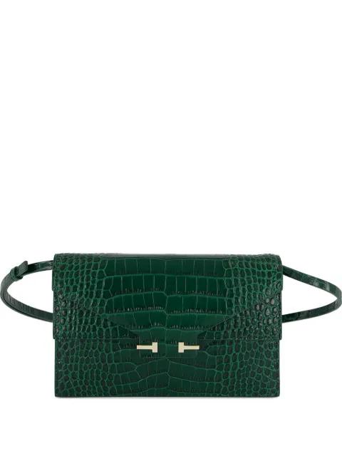 crocodile-effect shoulder bag by TOM FORD