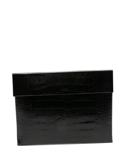 crocodile-pattern flap portfolio by TOM FORD